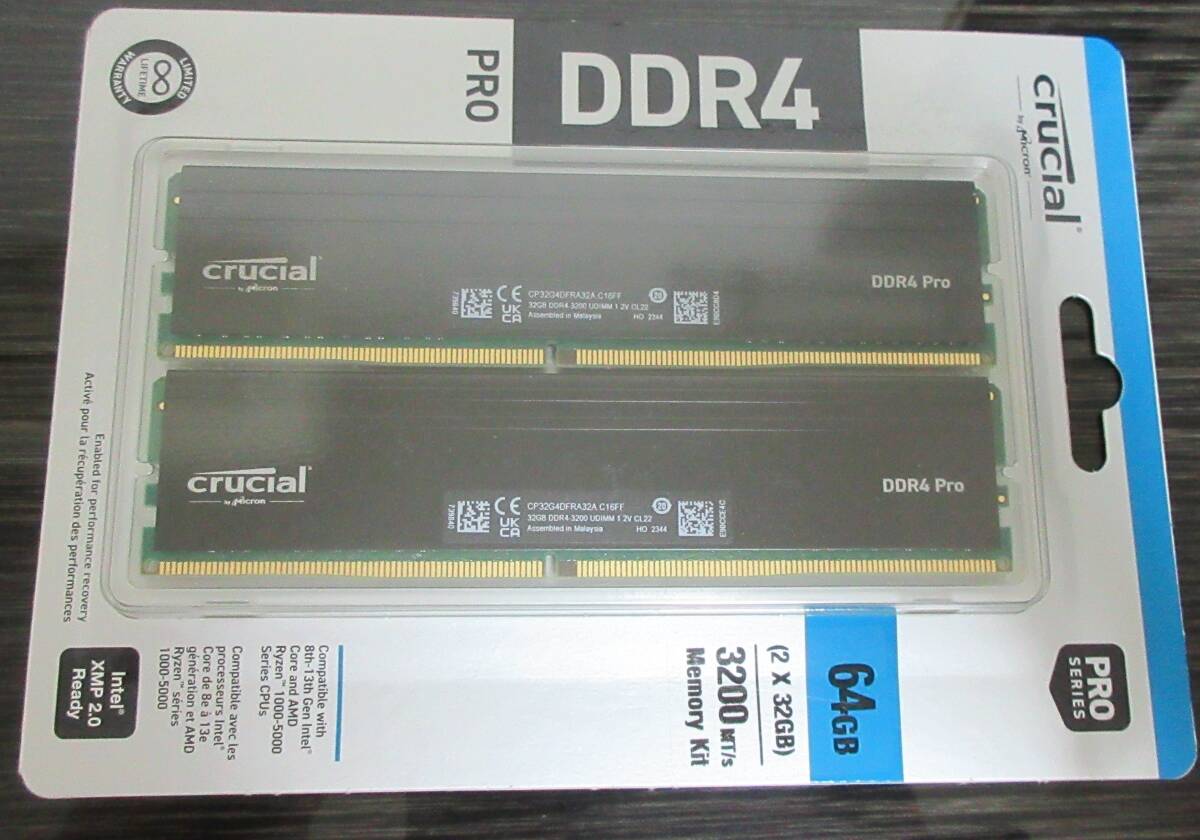 【Crucial Pro】メモリ★64GB (2x32GB) DDR4-3200★CP2K32G4DFRA32A（即決）_画像1