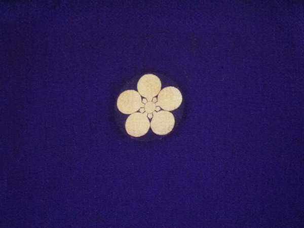 [KIRUKIRU] античный ребенок кимоно натуральный шелк .. крепдешин Taisho роман фиолетовый .. сезонные цветы retro старый ткань старый . переделка материал ткань кукла умение 