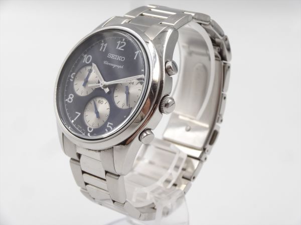 18995a SEIKO セイコー 稼動品 SCEA005 V654-0AB0 スピリット クロノグラフ メンズ 時計 クオーツ ケース38mmの画像2