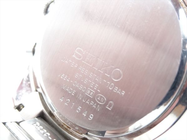 18995a SEIKO セイコー 稼動品 SCEA005 V654-0AB0 スピリット クロノグラフ メンズ 時計 クオーツ ケース38mmの画像5