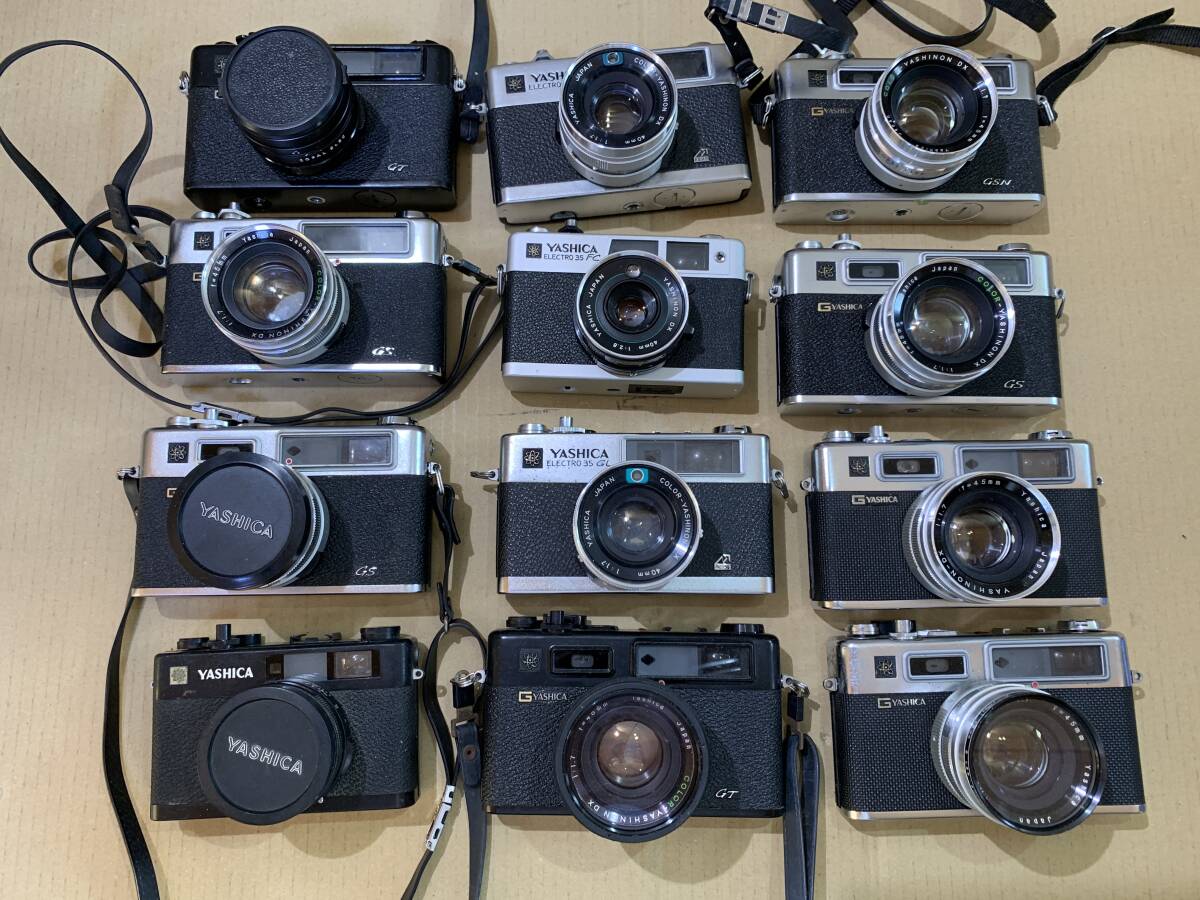 【12個】ヤシカ YASHICA ELECTRO 35 GT/GS/GSN/FC/CC/GL/大量 カメラ 動作未確認 まとめて ジャンク セット まとめ (682)の画像1