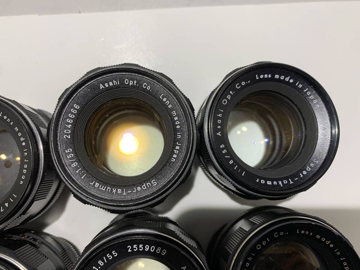 【10個】ペンタックス PENTAX Super-Takumar 55mm F1.8 ×10個 M42 レンズ まとめて ジャンク セット まとめ (721)の画像5