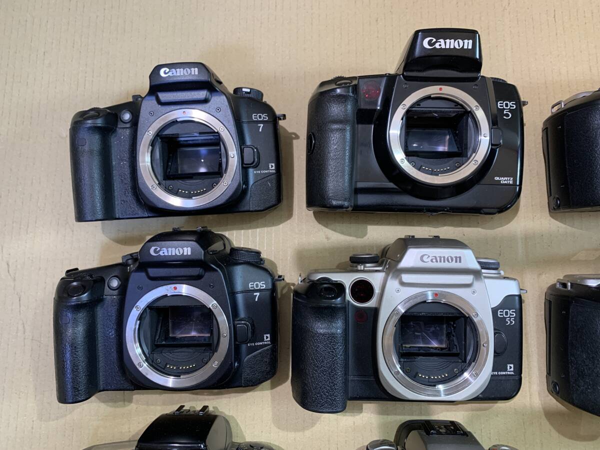 【9個】キャノン Canon EOS7/5/55/大量 フィルムカメラ ボディ 動作未確認 まとめて ジャンク セット まとめ (733)_画像2