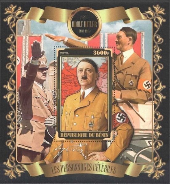 ベナン切手『ヒトラー』A ナチス ドイツ_画像1
