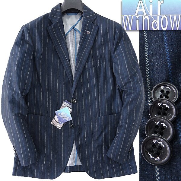 新品 ジーステージ 清涼 AIR WINDOW ウォッシャブル ジャケット 44(S) 紺 【1-20203_8】 g-stage ブレザー 春夏 メンズの画像1