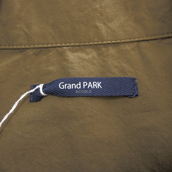 新品 Grand PARK ニコル 日本製素材 オープンカラー シャツ 46 (M) カーキ 【I55206】 NICOLE 春夏 メンズ 長袖 オーバーサイズ カジュアルの画像8