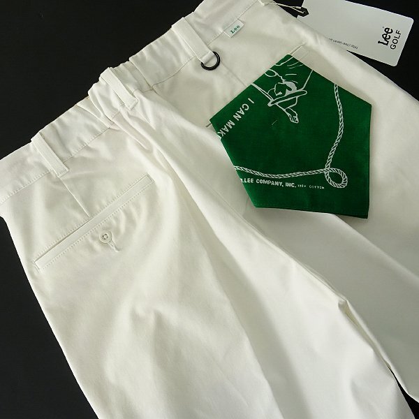  новый товар 1.5 десять тысяч Lee GOLF Lee Leesures PANTS Lee ja-z стрейч брюки M белый [P24633] Golf мужской бандана имеется брюки из твила 