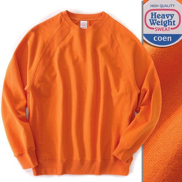  new goods UNITED ARROWSko-en reverse side wool heavy weight to crew neck sweat M orange [I50381] men's coen sweatshirt pull over 