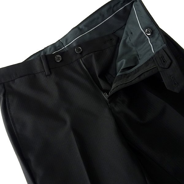 新品 Blu e Grigio 春夏 ストライプ 2パンツ スーツ YA3(やや細身XS) 黒 【J54667】 42-8D ユニバーサルランゲージ セットアップ メンズ_画像7