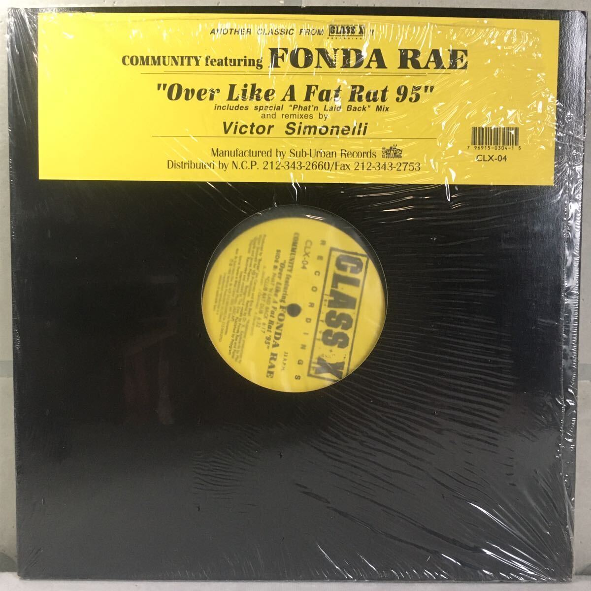 美品 US 12シングル / Community feat. Fonda Rae - Over Like A Fat Rat / Free Soul R&B Disco House ダンクラ_画像1