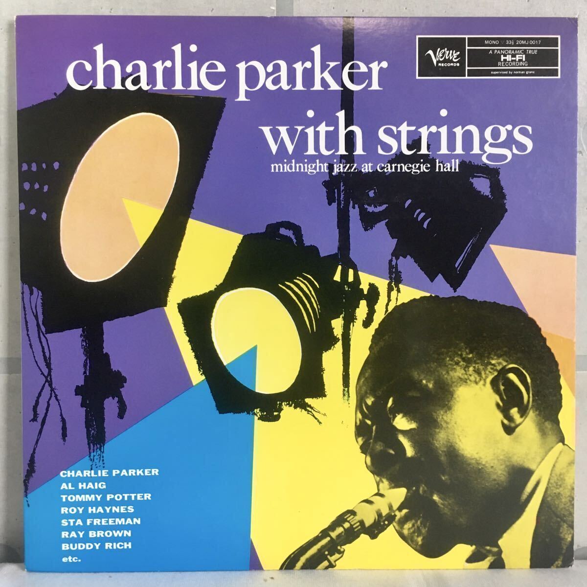 美盤 JPN LP MONO / Charlie Parker With Strings - Midnight Jazz At Carnegie Hall / チャーリー・パーカー / ジャズ_画像1