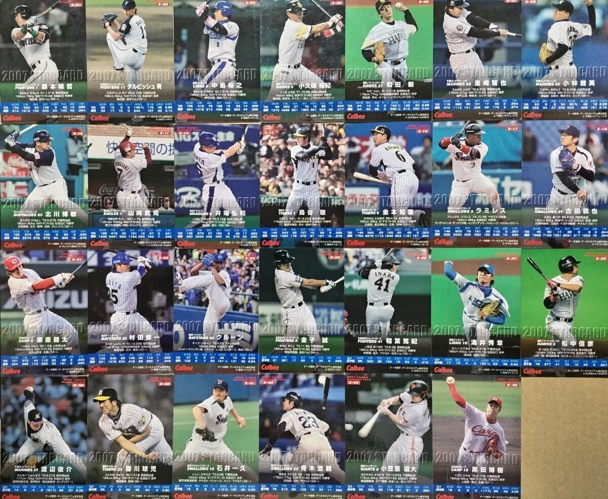 カルビー プロ野球チップス 2007 スターカード 27枚セット ダブリなし_画像2