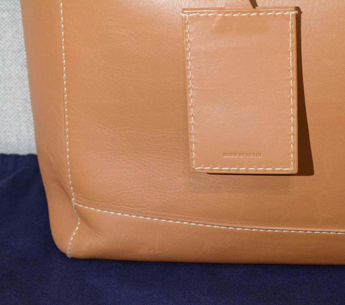POLO Polo Ralph Lauren original leather tote bag handbag real leather made BAG Brown feeling of luxury Spain made 