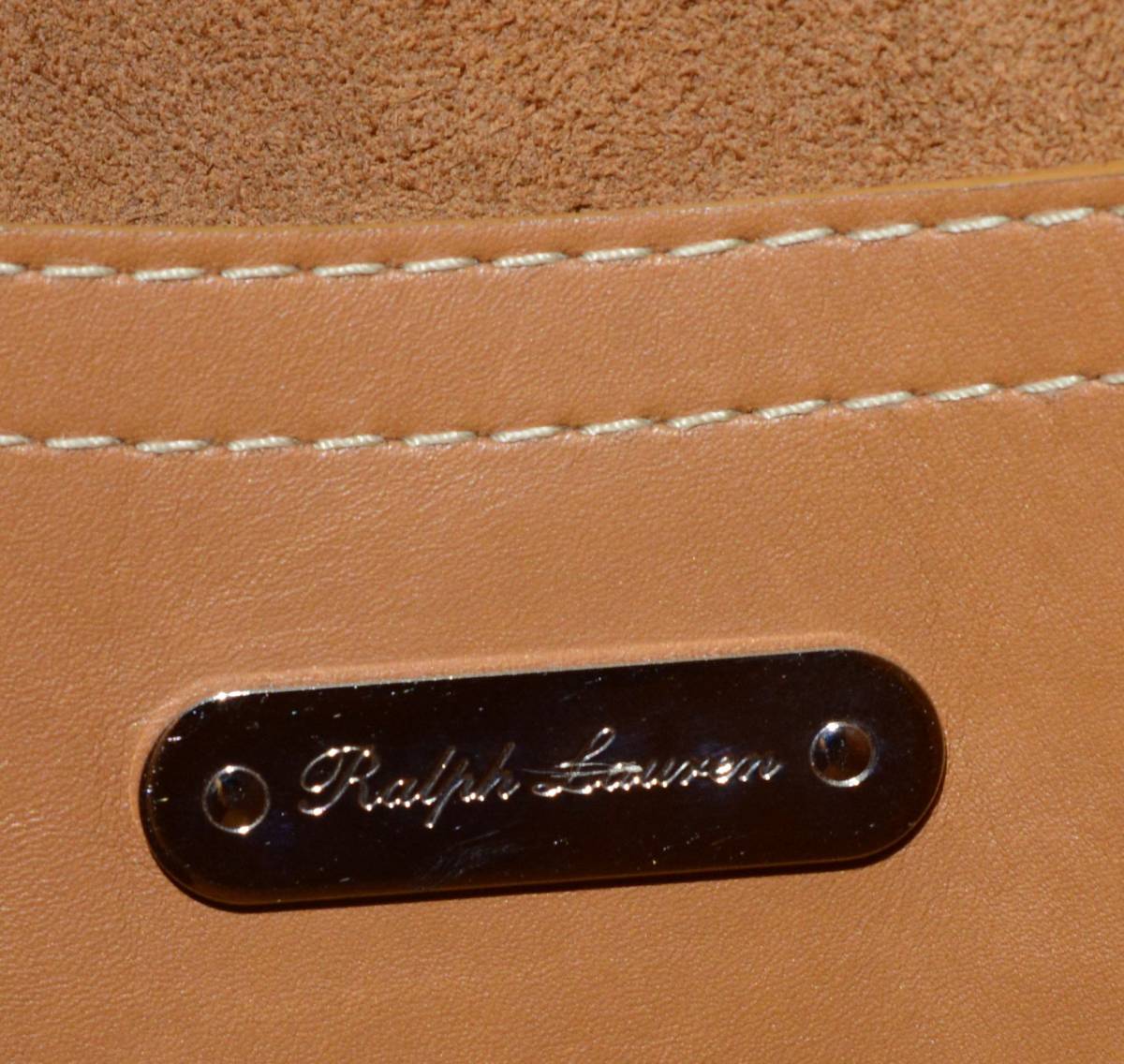 POLO Polo Ralph Lauren original leather tote bag handbag real leather made BAG Brown feeling of luxury Spain made 