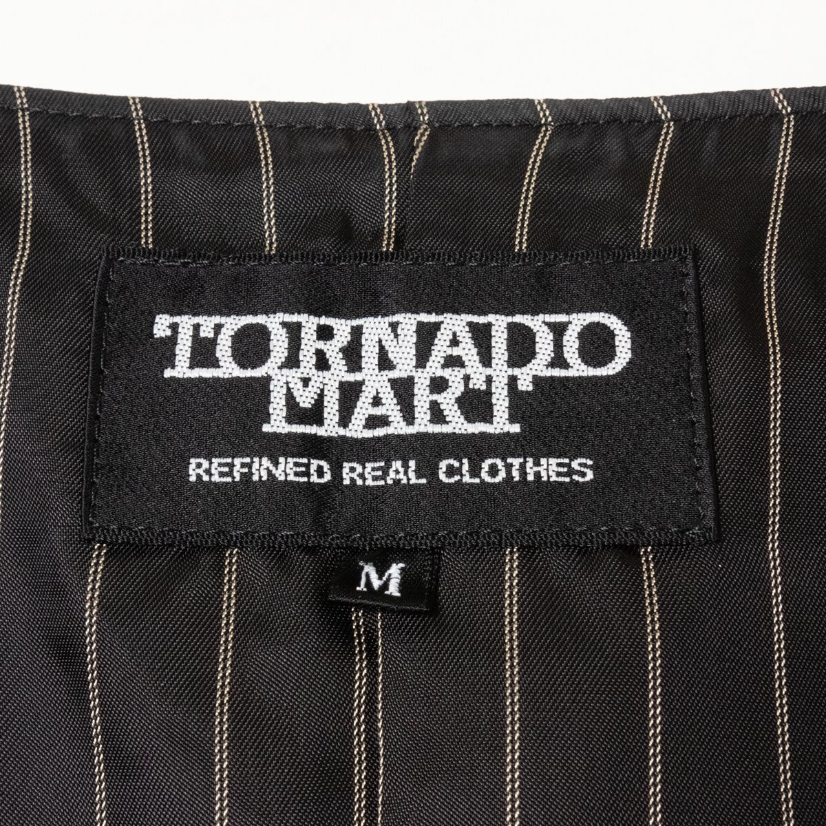 【1円スタート】メール便○ TORNADO MART トルネードマート ベスト ポリエステルレーヨン 光沢 春夏 無地 ブラック 黒 M 日本製 メンズの画像2