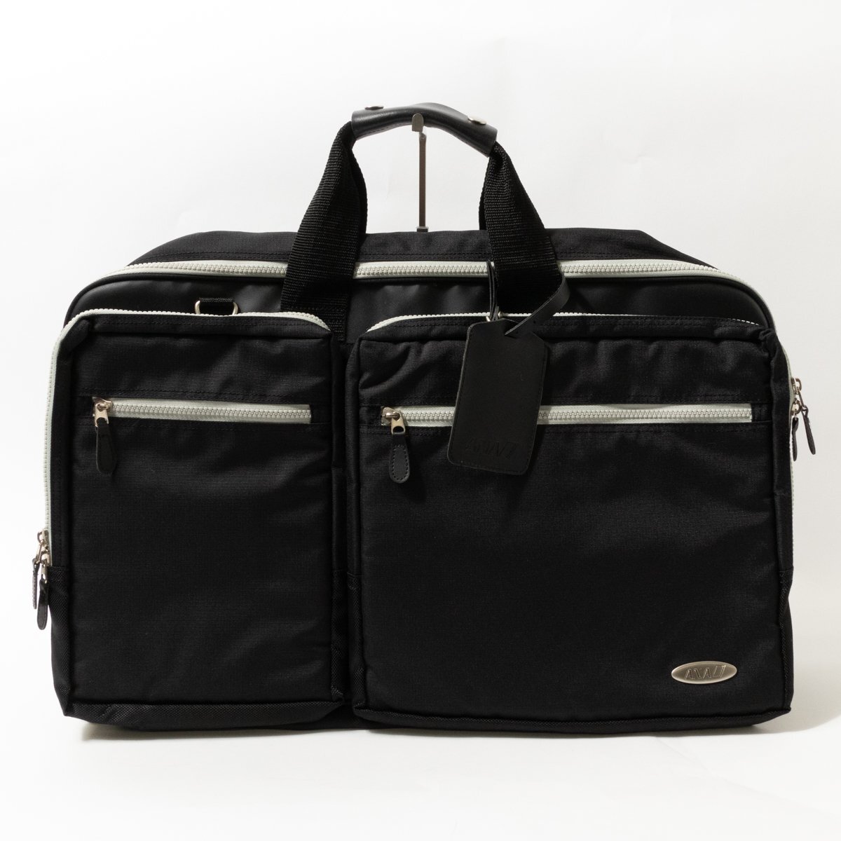 ANA アナ 全日空 ガーメントバッグ ビジネスバッグ ブラック 黒 グレー ナイロン 収納多数 ハンガー付き メンズ 手さげ ビジネス bag 鞄の画像1