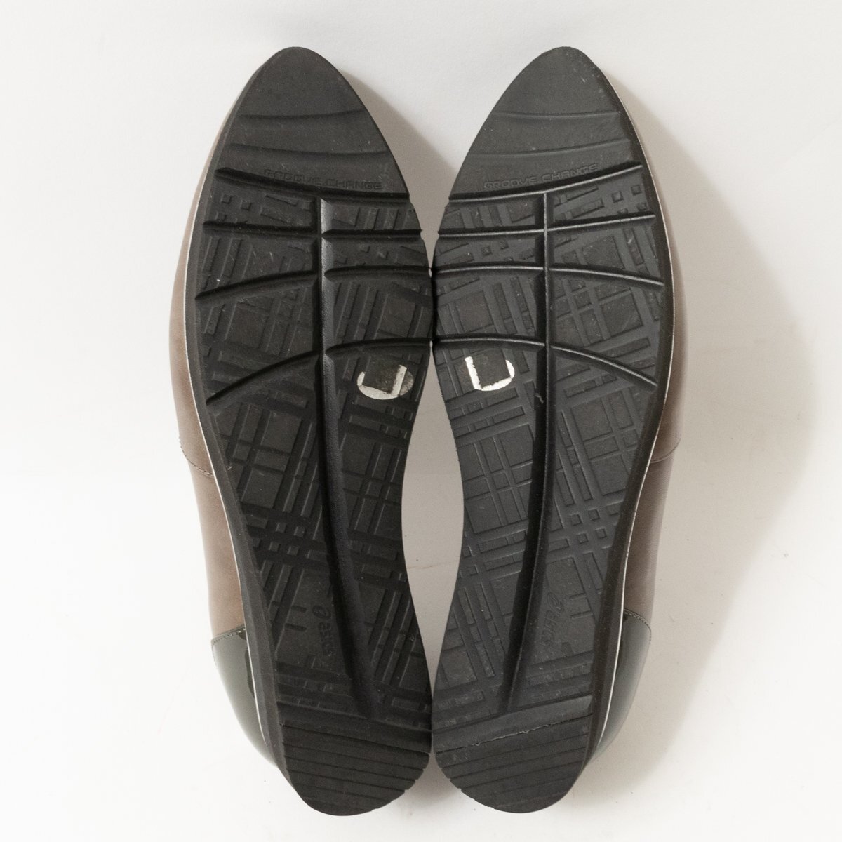 【1円スタート】ASICS アシックス PEDALA ペダラ パンプス レザーシューズ 23.0cm 本革 グレー カジュアル キレイめ レディース 婦人 靴の画像7