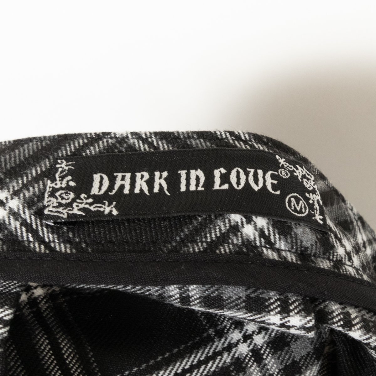 DARK IN LOVE темный in Rav плиссировать мини-юбка общий рисунок низ M размер полиэстер 100% черный чёрный серый Gothic and Lolita punk Y2K