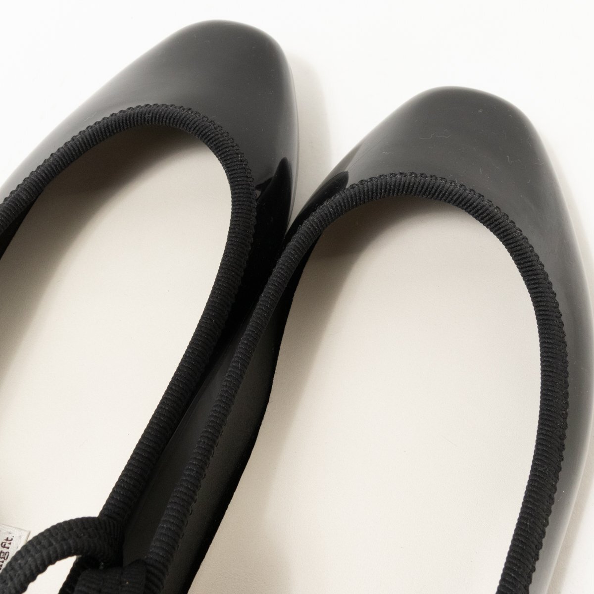 TEMPERATE ton pa Ray to rain pumps black black 39 24cm corresponding enamel lady's square Turow heel . rain combined use shoes shoes 