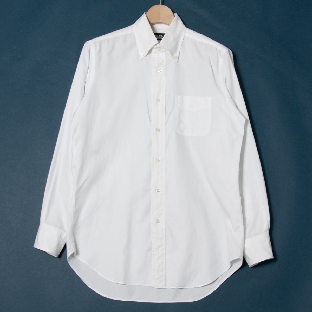 メール便◯ 日本製 Maker's Shirt 鎌倉 長袖 ボタンダウンシャツ サイズ40 白/ホワイト シンプル コットン100％ メンズ 紳士 フォーマル_画像1