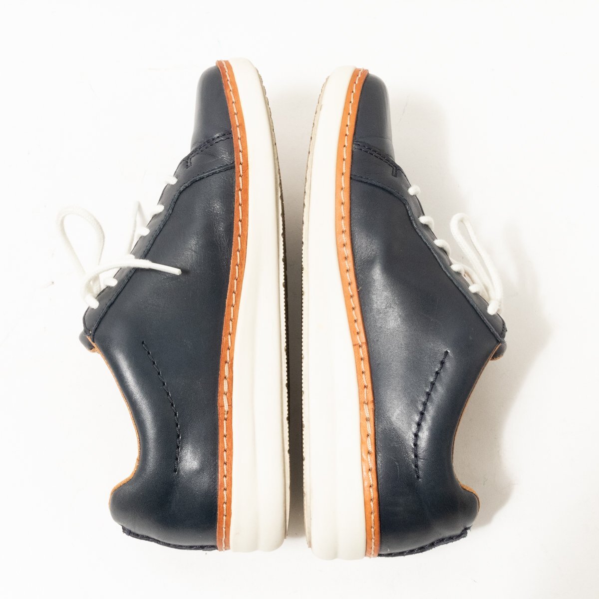 【1円スタート】unstructured by Clarks アンストラクチャード バイ クラークス レザー スニーカー ネイビー 紺 36 23cm相当 レディース 靴_画像5