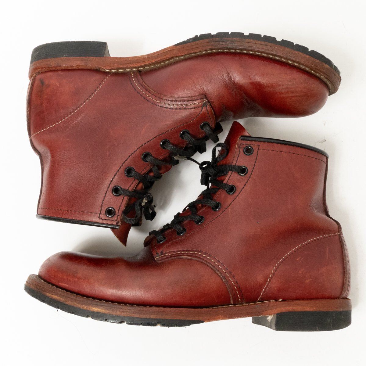 【1円スタート】RED WING SHOES レッドウィング 9011 U.S.A製 BECKMAN ベックマン レザーブーツ 革靴 ブラウン 25.5cm メンズ レースアップ_画像8