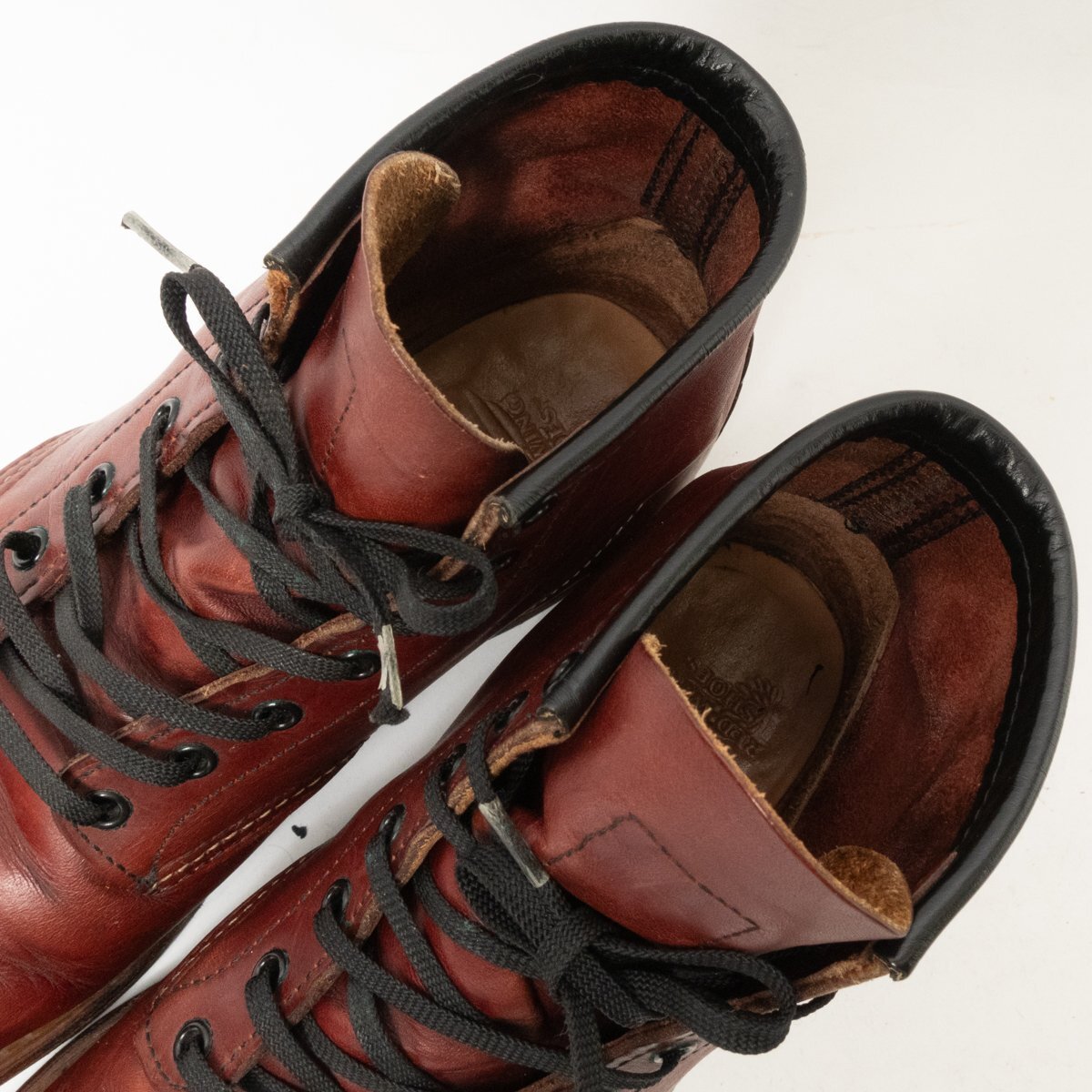 【1円スタート】RED WING SHOES レッドウィング 9011 U.S.A製 BECKMAN ベックマン レザーブーツ 革靴 ブラウン 25.5cm メンズ レースアップ_画像9