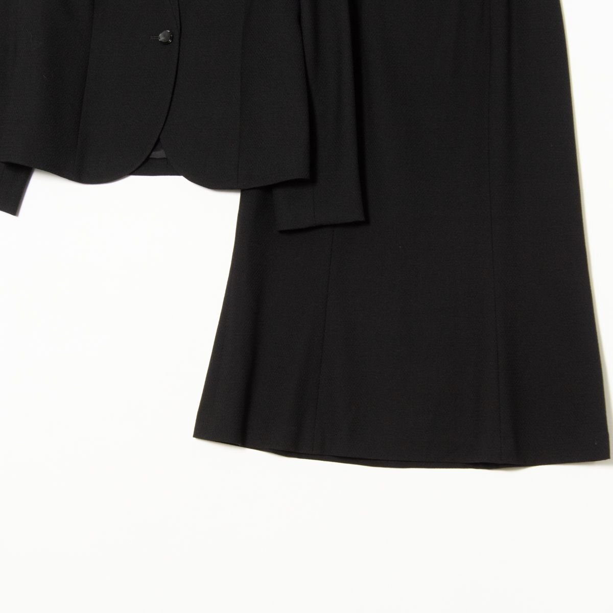 [1 jpy start ]Chloe FORMAL Chloe black formal setup jacket mi leak height skirt wool 100% mourning dress . clothes black 13AR