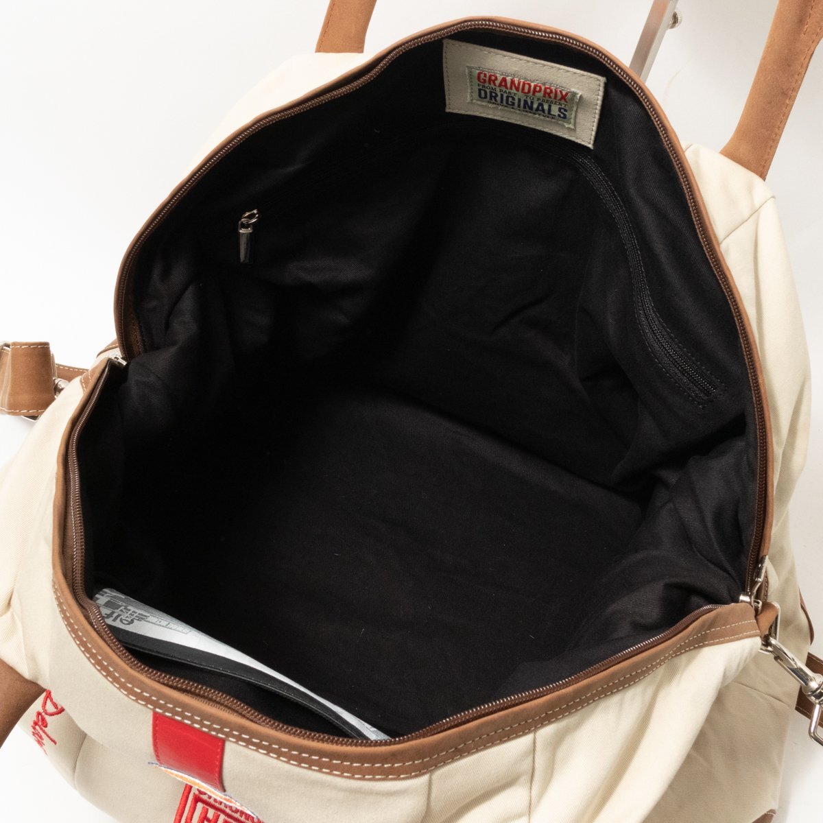 [1 иен старт ]Gulf Gulf сумка "Boston bag" путешествие сумка сумка на плечо Motor Sport хлопок кожа Sand Brown большая вместимость 