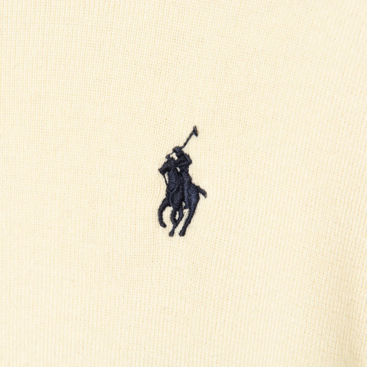 POLO RALPH LAUREN ポロ ラルフ ローレン ピマコットン100％ ハーフジップ 長袖 ニット セーター オフホワイト S メンズ 紳士 男性_画像5