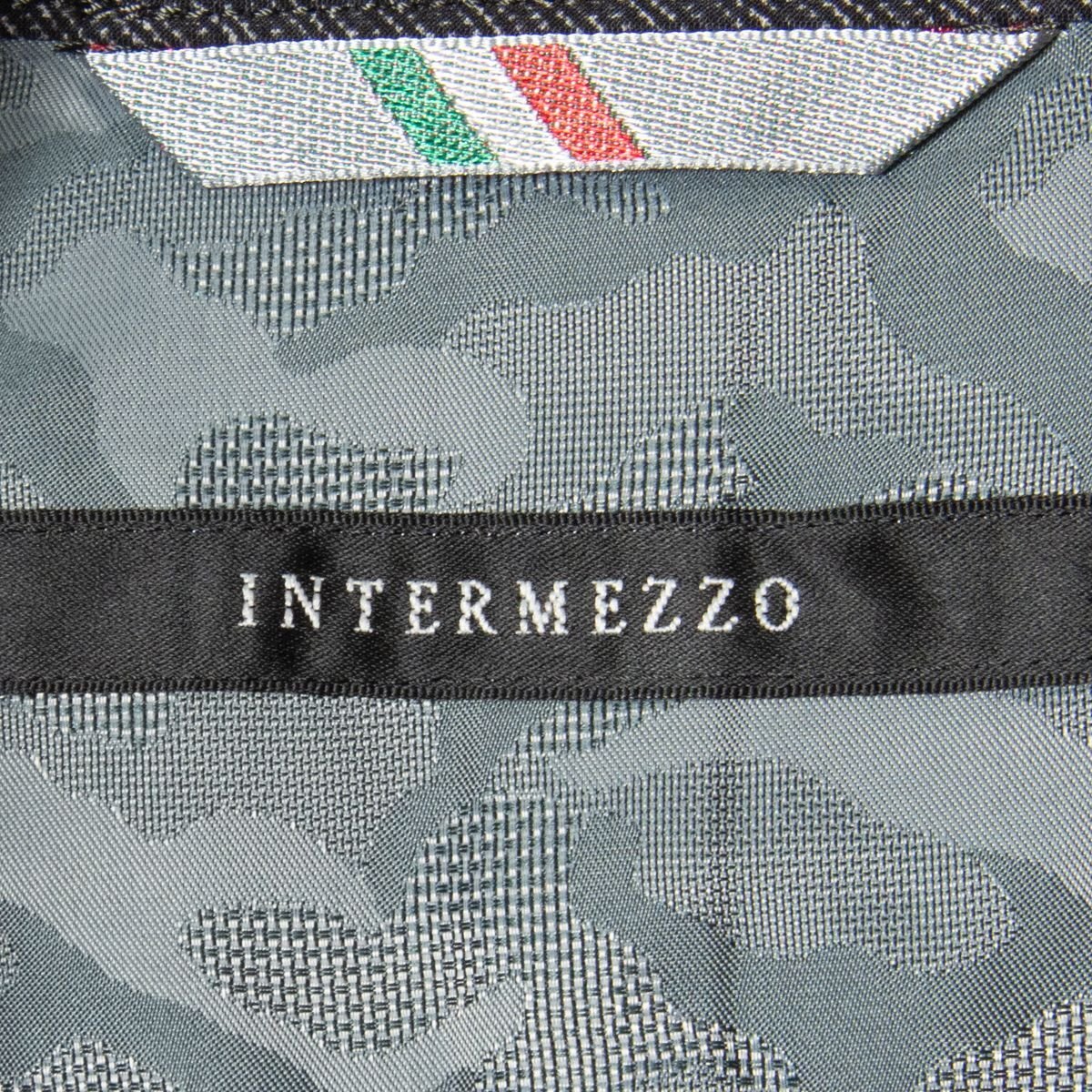 INTERMEZZO インターメッツォ サイズS ジップアップ カジュアル ジャケット スタンドカラー 灰色/グレー系 メンズ カジュアル ストレッチ_画像4