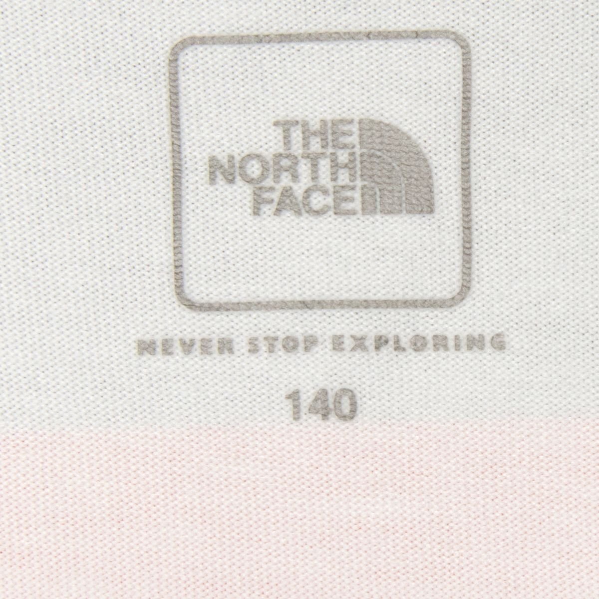 メール便◯ THE NORTH FACE ノースフェイス NTJ82020 クルーネック長袖Tシャツ カットソー 綿ポリエステル ベーシック 白 140 キッズ_画像8