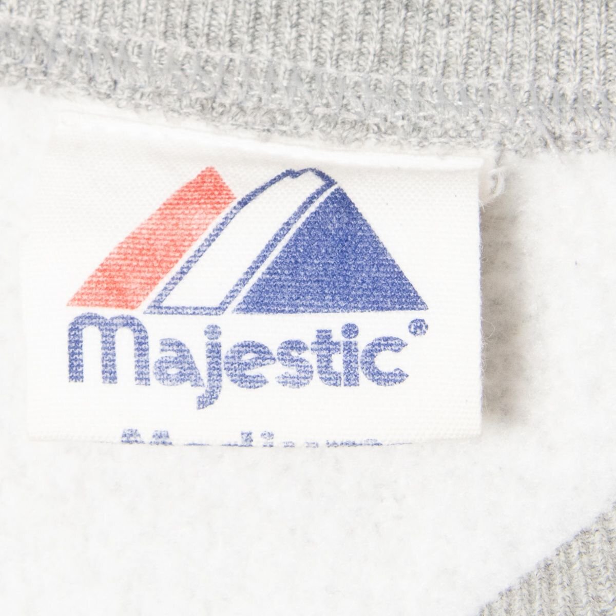 【1円スタート】Majestic マジェスティック ヤンキース BALANCE+HARMONY 裏起毛トレーナー スウェット ベーシック 秋冬 灰色 M USA製_画像6