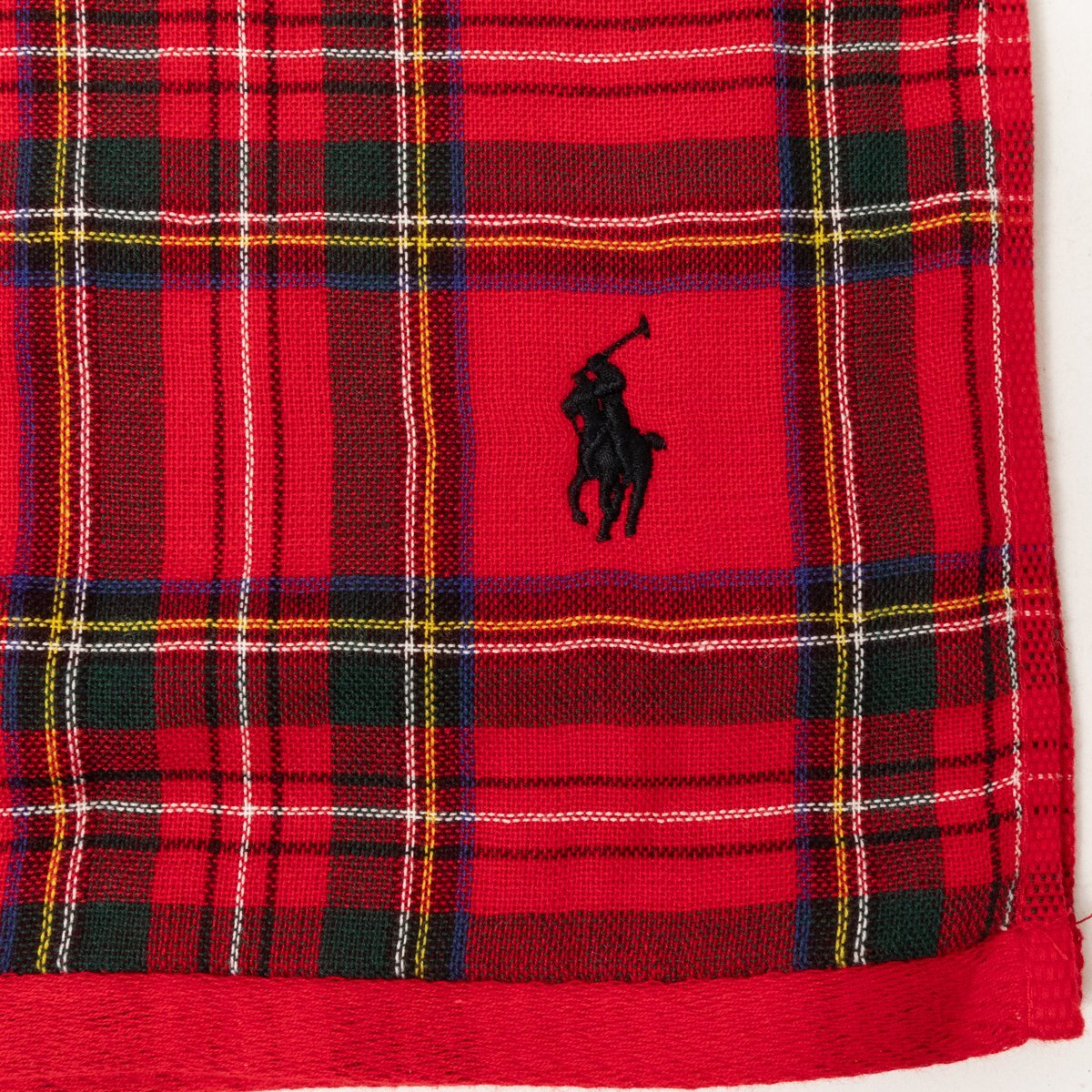  не использовался RALPH LAUREN Ralph Lauren красный tartan * полотенце для рук полотенце для лица 2 шт. комплект хлопок хлопок красный красный проверка в коробке 