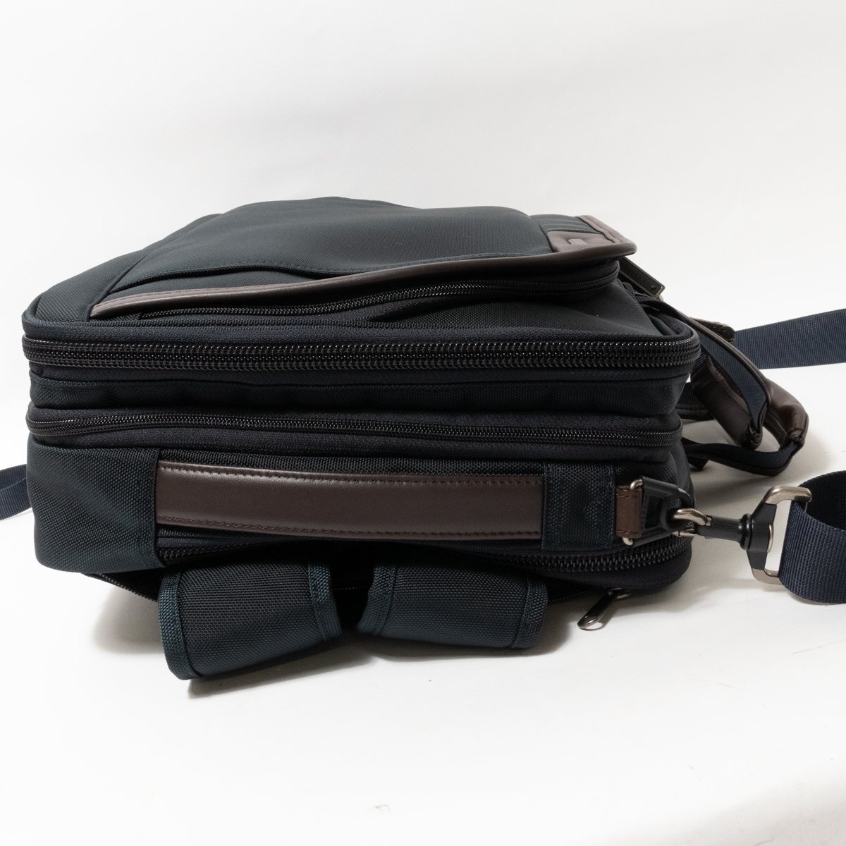[1 jpy start ]ACEGENE Ace Gene 3way business bag briefcase rucksack shoulder men's navy Brown nylon 