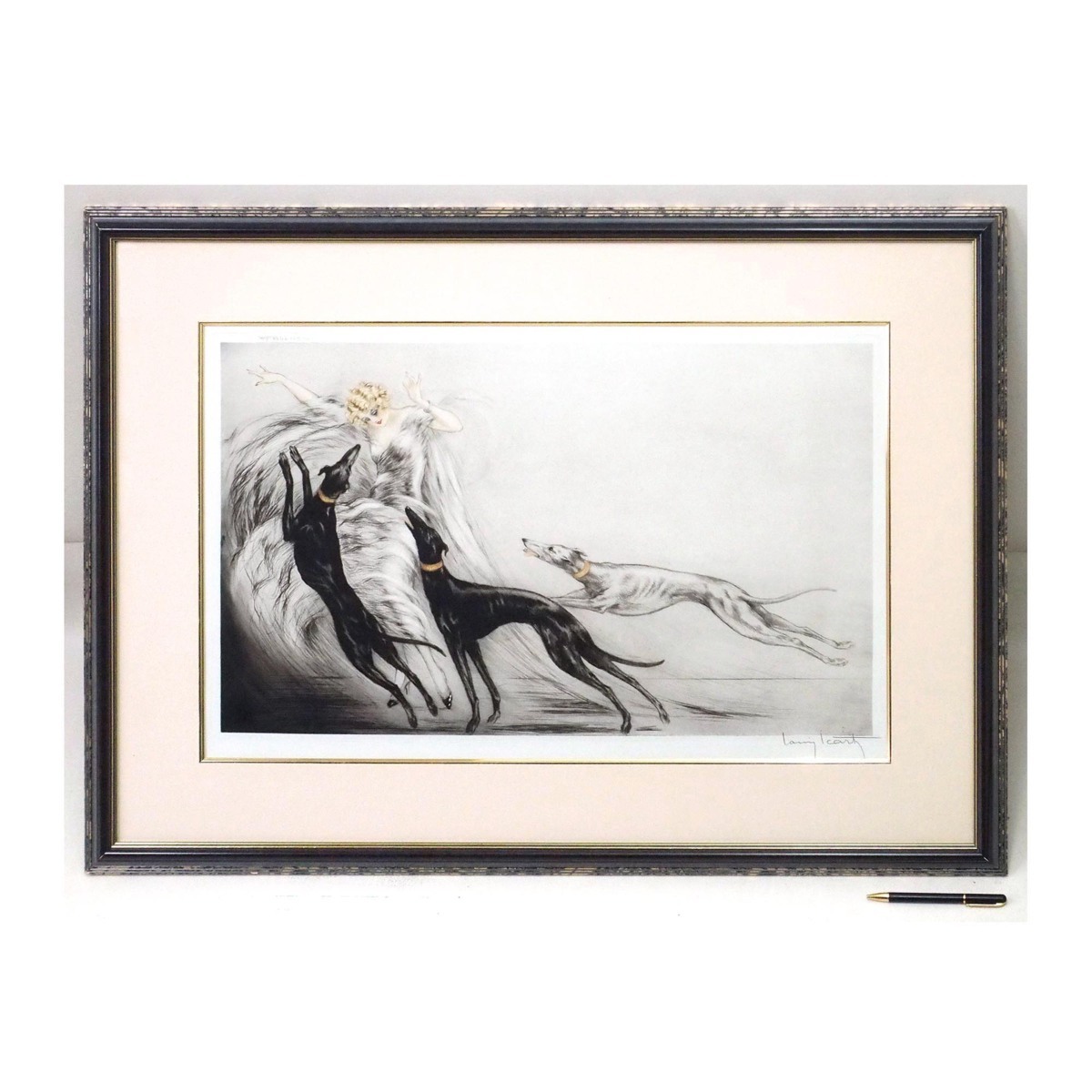 ルイ・イカール 「コージングII」 /エッチング/直筆サイン有り/1929年制作/アールデコ時代にフランスで活躍/真作保証/ENCHANTE_画像2