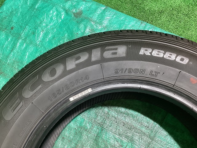 BS ブリヂストン エコピアR680 165/80R14 91/90N LT 2021年製 夏タイヤ サマータイヤ 4本セット NC3-2 EM_画像8