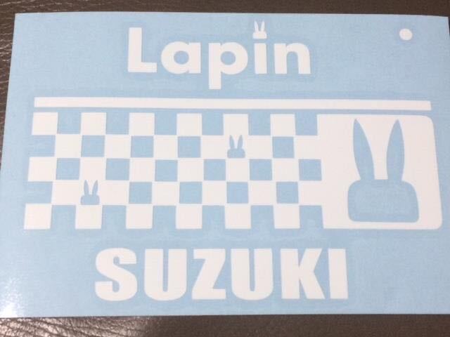 送料無料　色変更可能　ラパン　スズキ　給油口　ステッカー カー 車 SUZUKI かわいい 黒色1枚_画像6