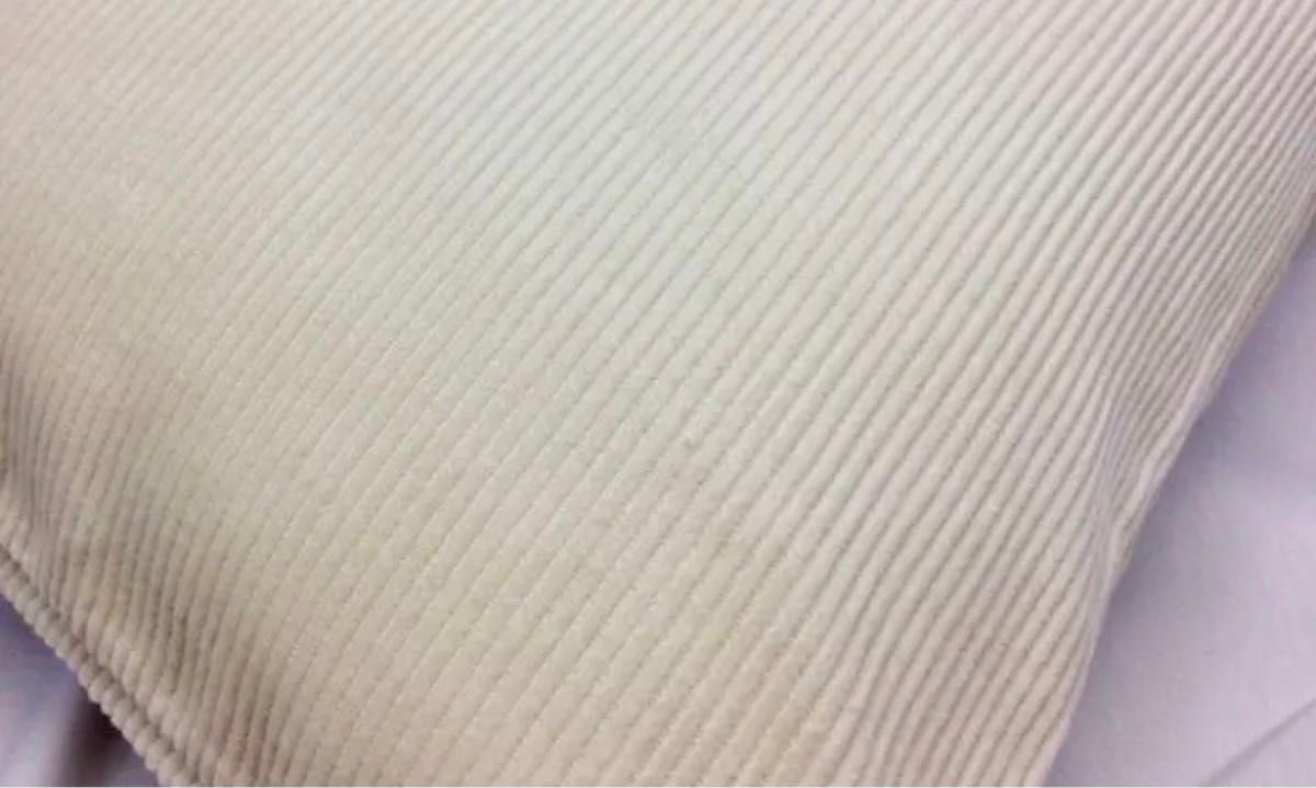 【新品】コーデュロイ 座ぶとんカバー 綿100％ 55x59cm アイボリー
