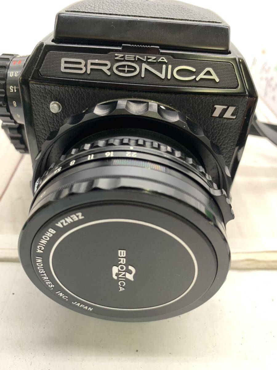 ★ML10337-5★ ゼンザブロニカ Zenza bronica EC-TL Nikon Nikkor-P・C 75mm F2.8 中判カメラ ボディレンズセット シャッター_画像5