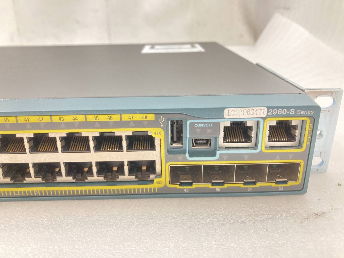 複数入荷　●CISCO Catalyst 2960-S Series WS-C2960S-48TS-L V03　C2960S-STACK付き　初期化済★中古品_画像2