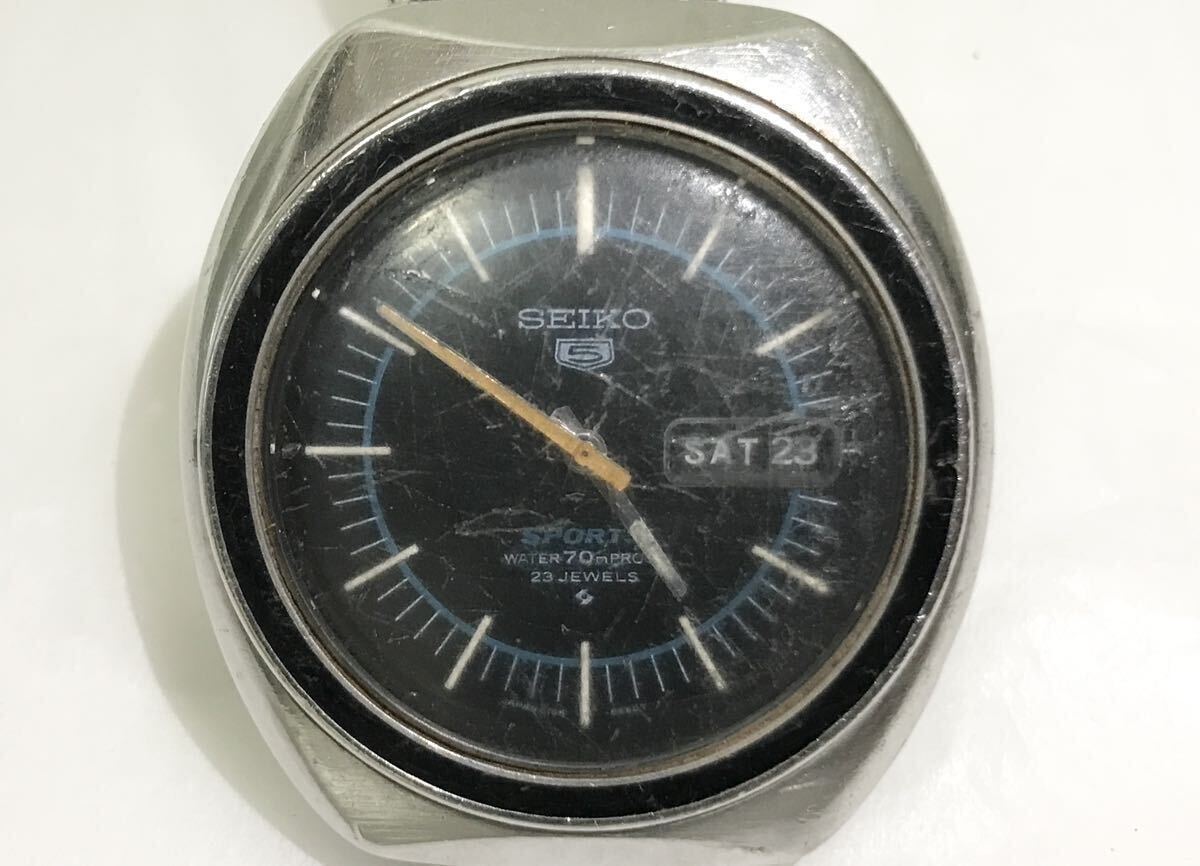 動作確認済 SEIKO セイコー5ファイブ SPORTS スポーツ 昭和 6106-8560 デイデイト 自動巻き 腕時計 レア 1960年代 希少_画像1
