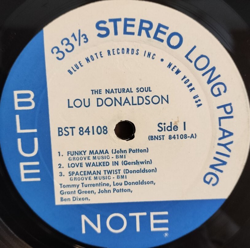 【オリジナル】BLUE NOTE NY 耳付き RVG盤　LOU DONALDSON／The Natural Soul　Grant Green　ルー ドナルドソン　ブルーノート_画像3