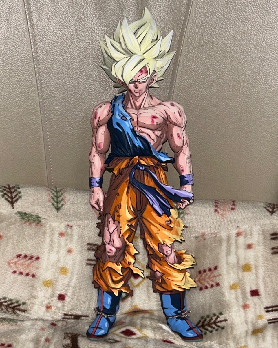 二次元彩色 リペイント ドラゴンボール フィギュア SMSP 孫悟空 スーパーサイヤ人 DRAGON BALL figure 一番くじ SON GOKU 2D 2次元_画像3