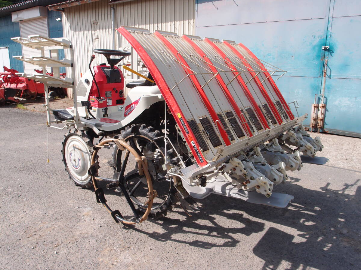 宮城発 ミツビシ 5条植 乗用田植機 MPR51H　セル付・6馬力 補助車輪付き 動作確認済み　軽トラ乗せ可能_画像5