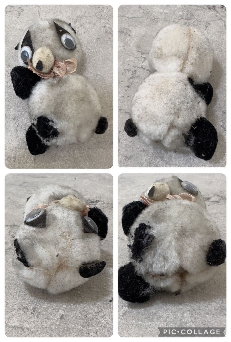 [AY240037] retro Panda soft toy together 