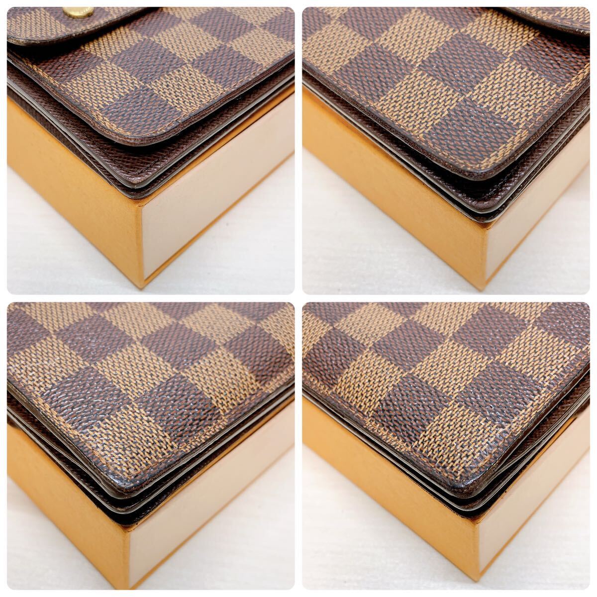 A099【外観極美品】LOUIS VUITTON ルイヴィトン ダミエ ポルトフォイユ アコルディオン 二つ折り財布 長財布 ウォレット N60002/TH1025_画像9