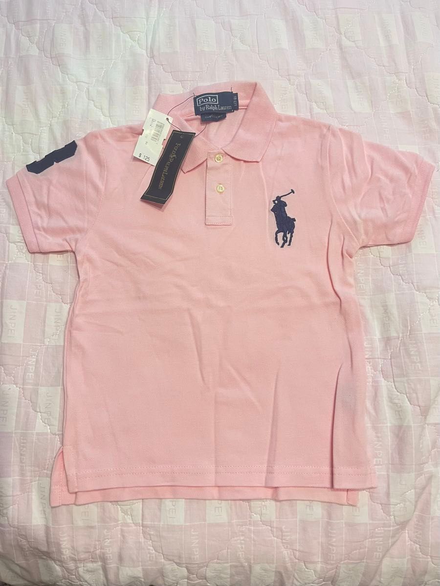 POLO RALPH LAUREN ポロラルフローレン　ロゴ刺繍  半袖ポロシャツ L（7-8歳）