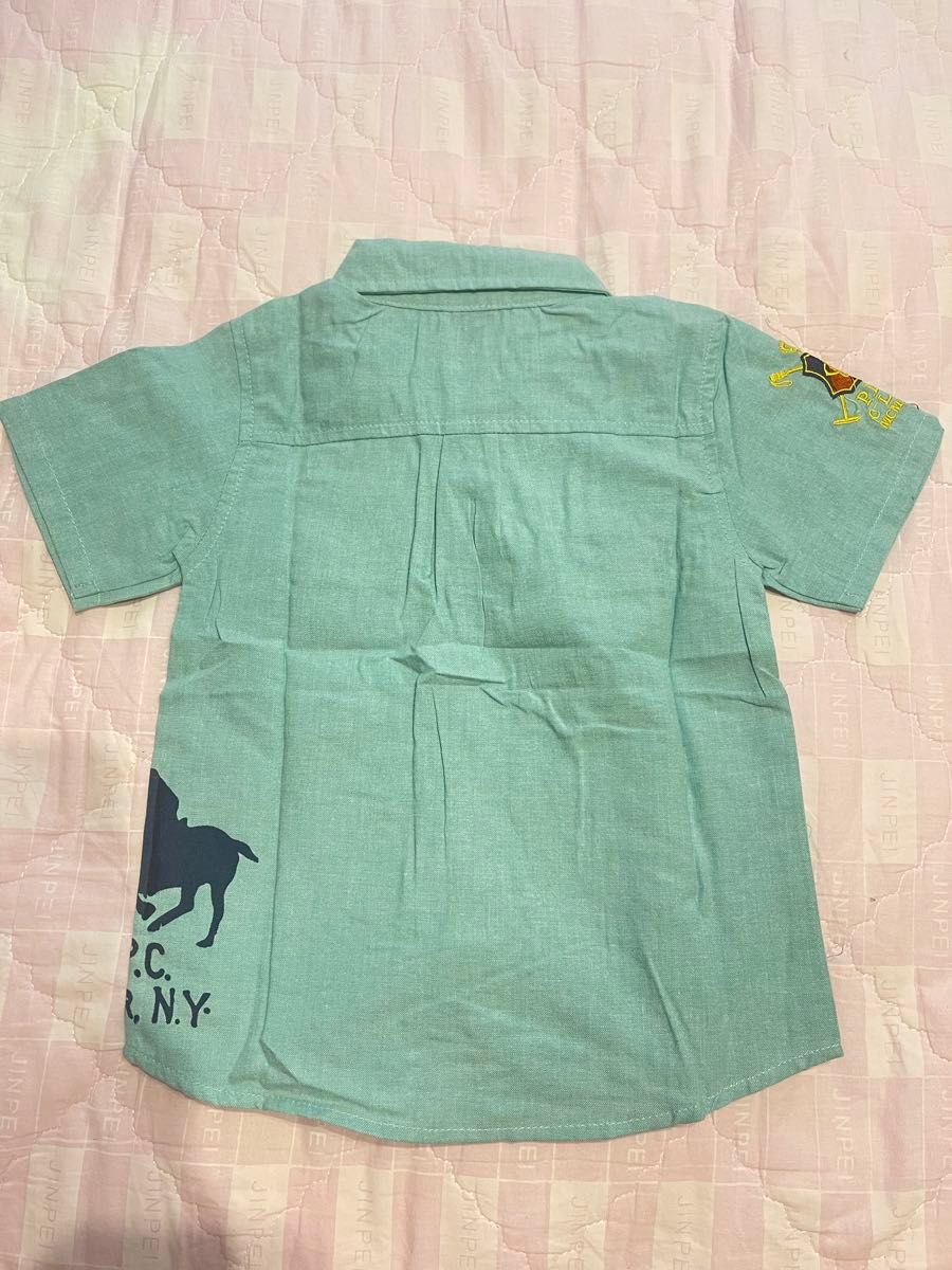 POLO RALPH LAUREN ポロラルフローレン　ロゴ刺繍  半袖シャツ M（5-6歳）