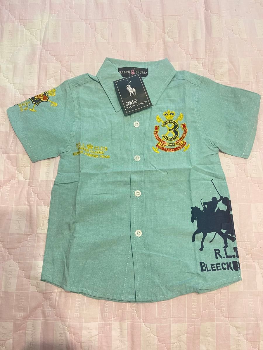 POLO RALPH LAUREN ポロラルフローレン　ロゴ刺繍  半袖シャツ XL（9-10歳）
